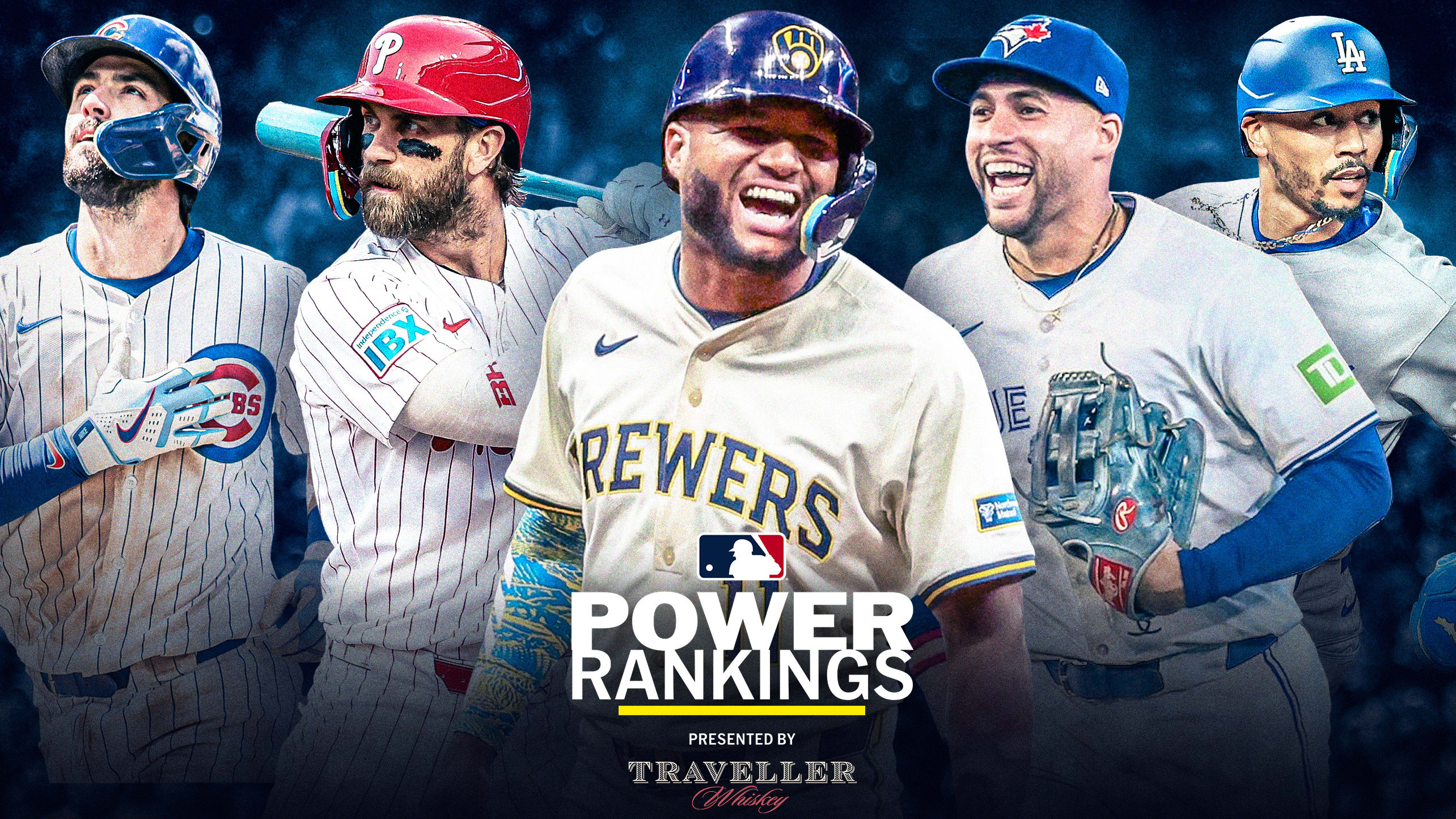 Dansby Swanson, Bryce Harper, Jackson Chourio, George Springer and Mookie Betts