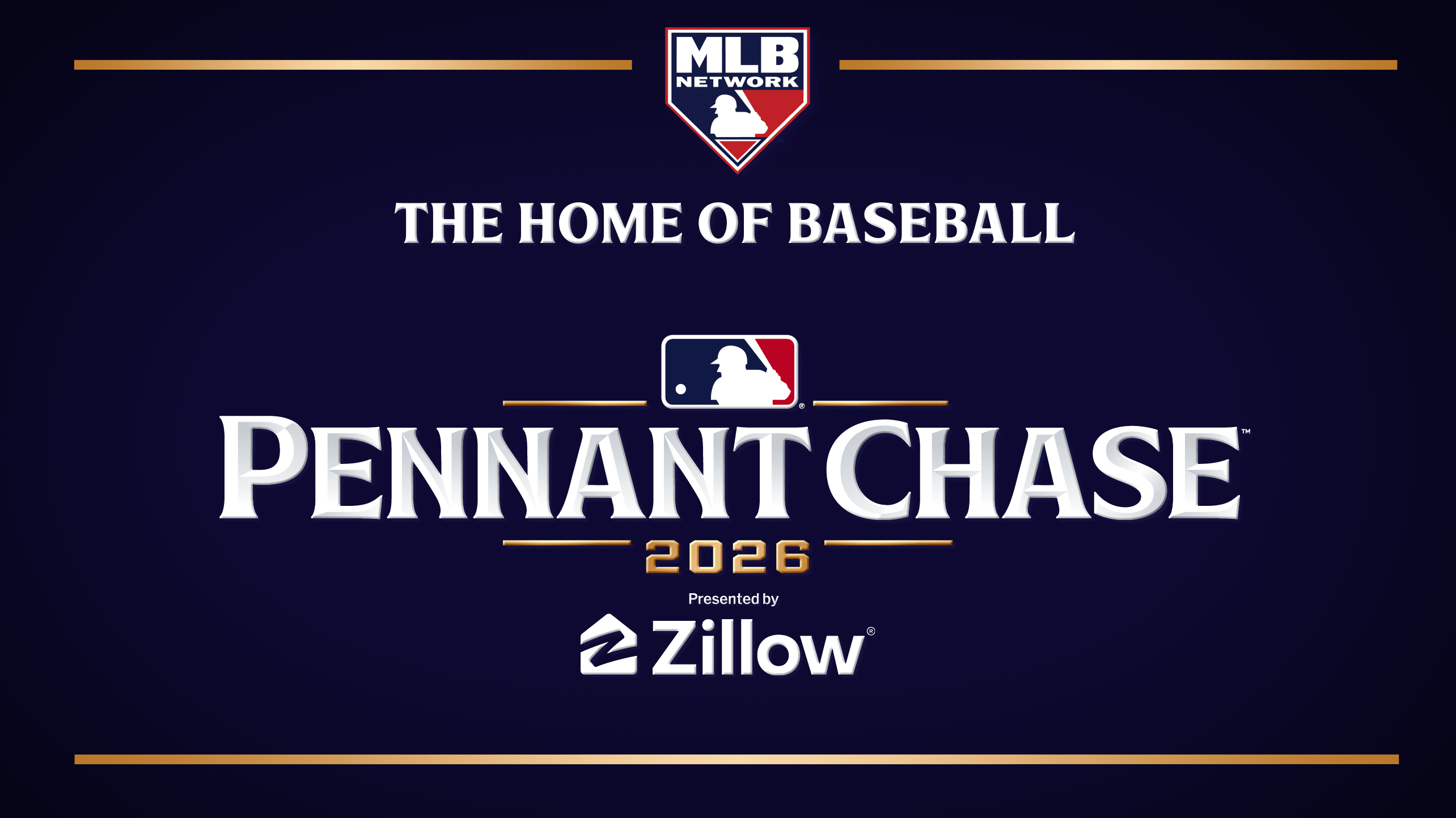 MLB Network's logo above the words The Home of Baseball Pennant Chase