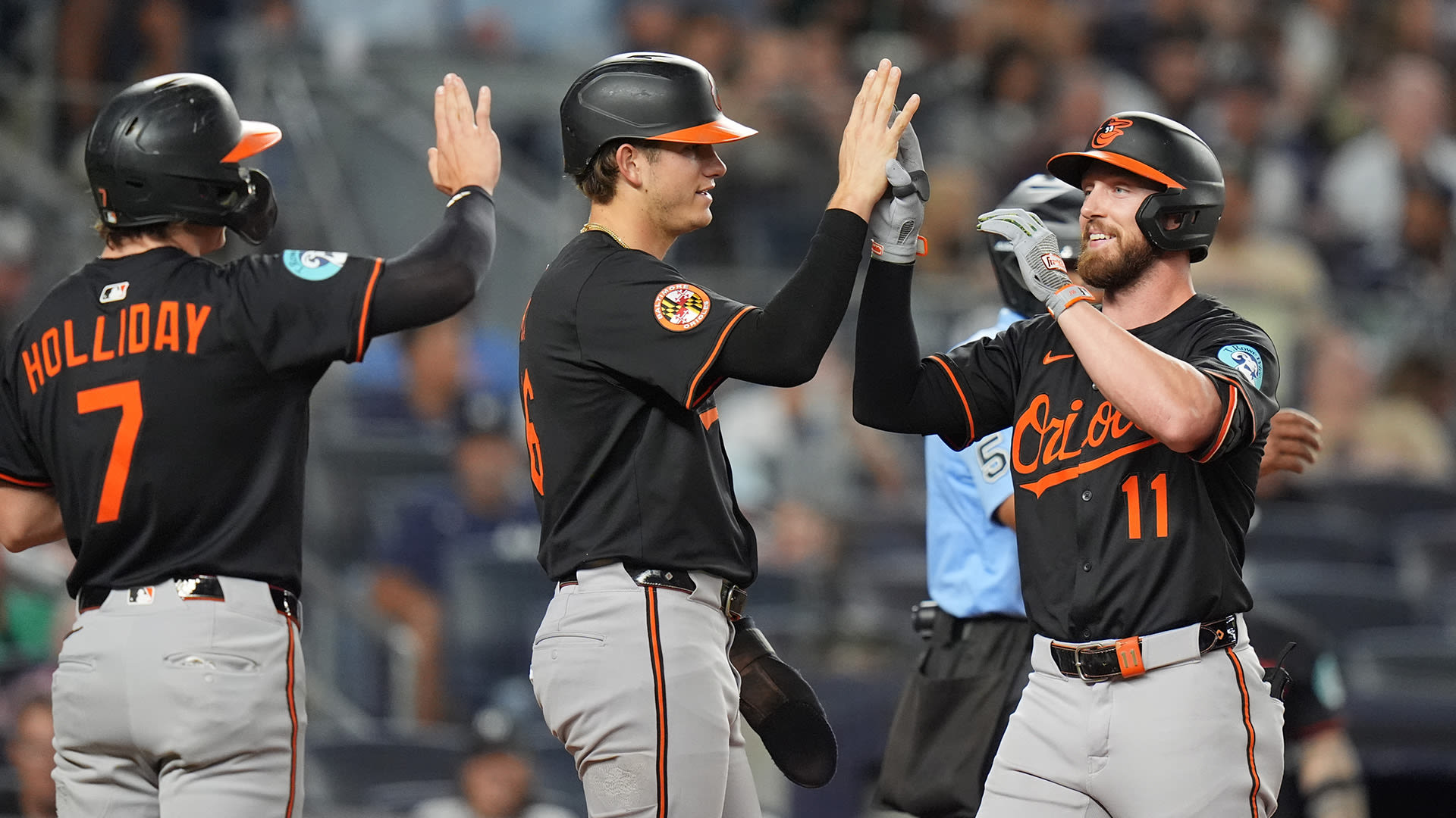 Jackson Holliday, Coby Mayo and Colton Cowser