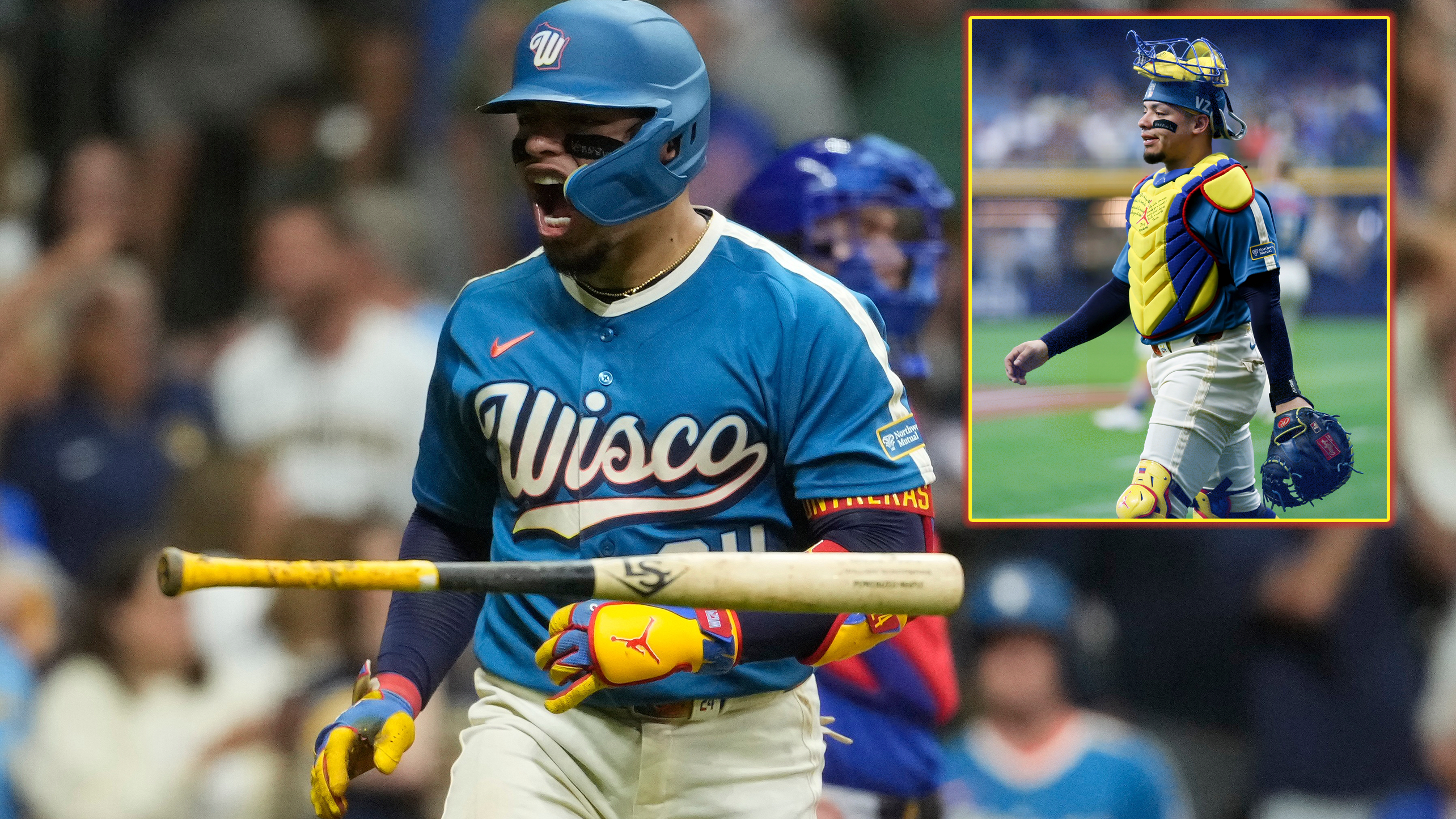 William Contreras celebrates his home run