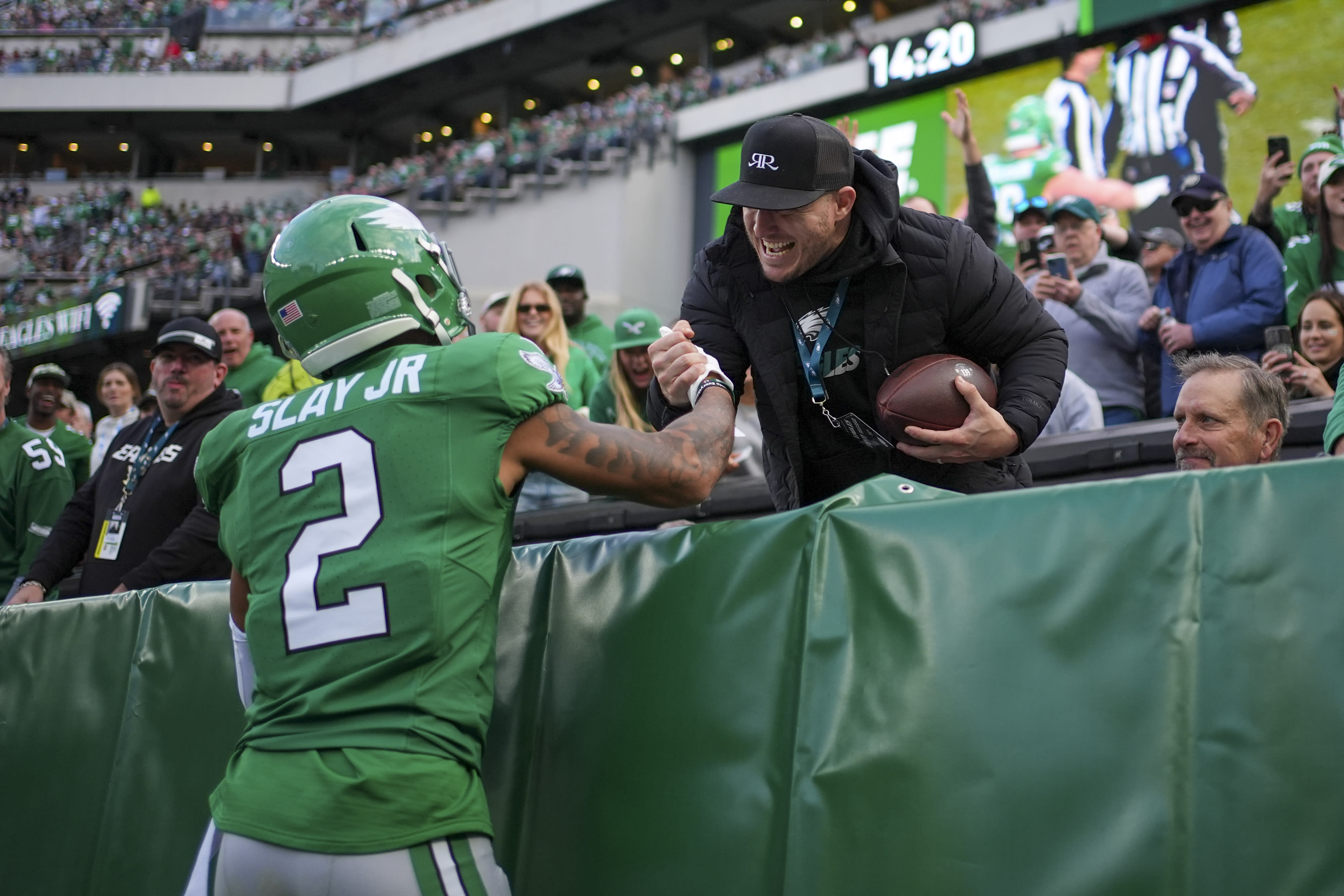 Mike Trout and Eagles player Darius Slay Jr.