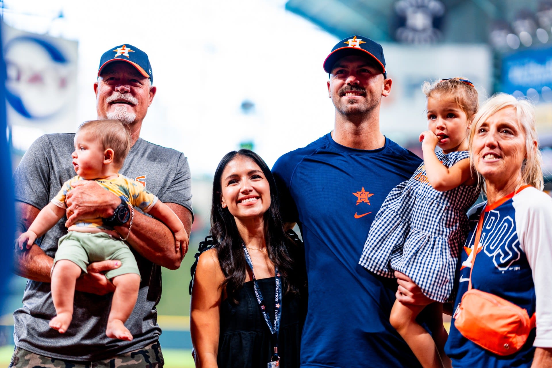 Astros pitcher Tayler Scott and his family