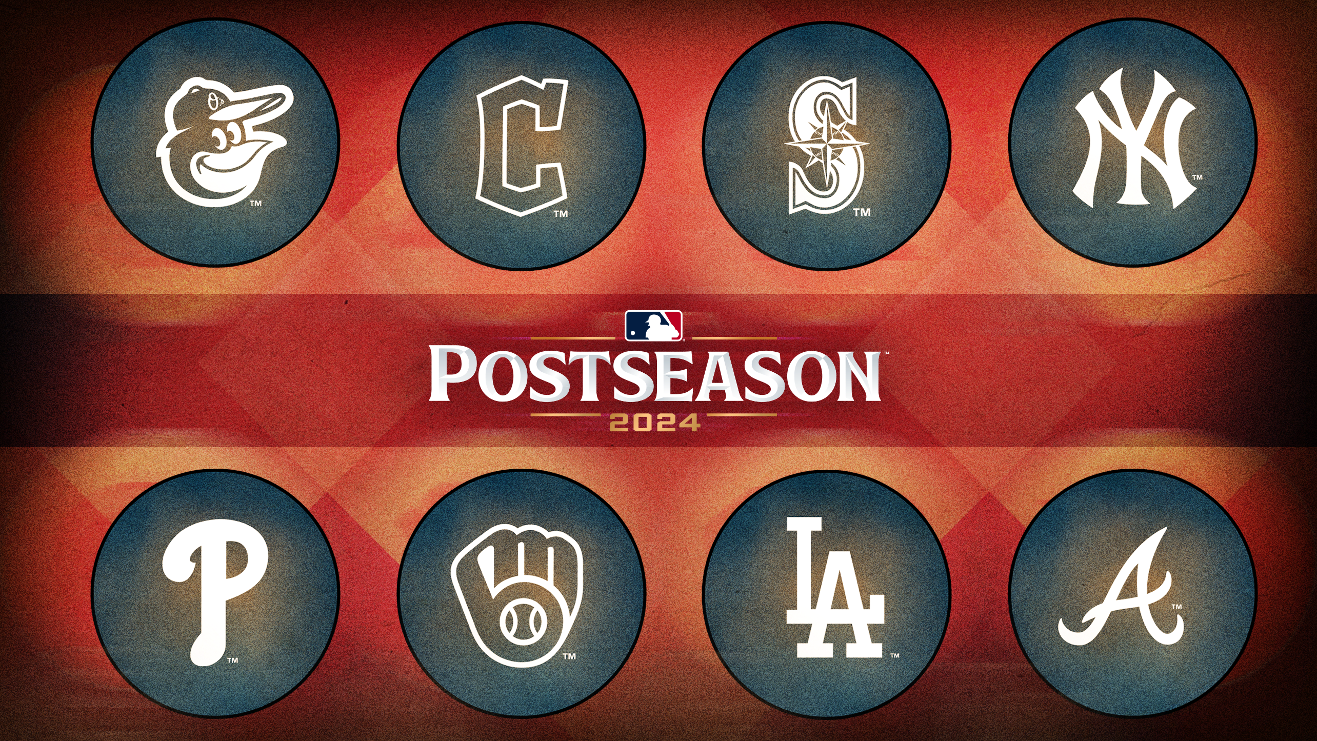 Logos of teams in playoff position