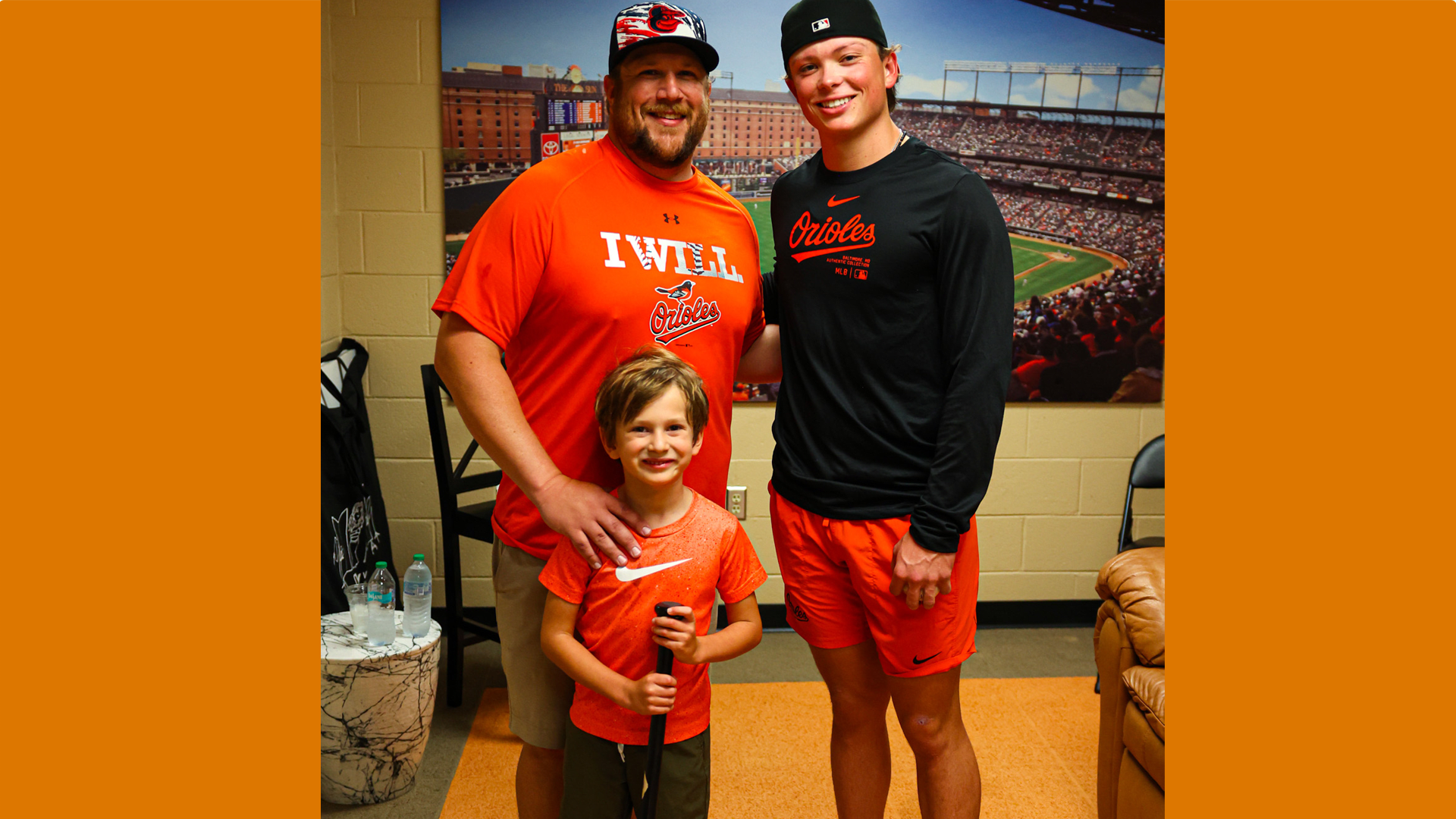 Tim Sartwell and his son Wyatt gave Matt Holliday the ball from his first home run