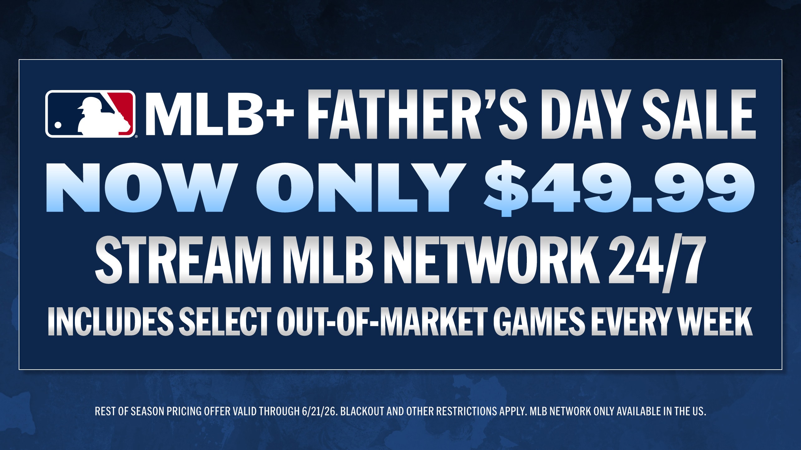 MLB+ Father's Day sale logo