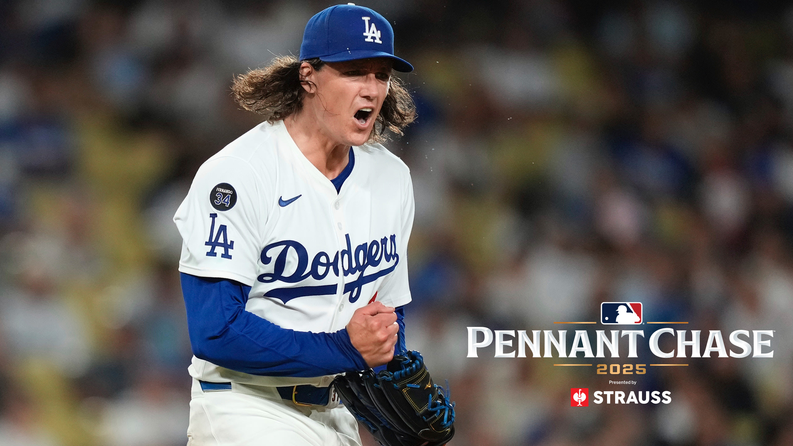 Tyler Glasnow celebrates