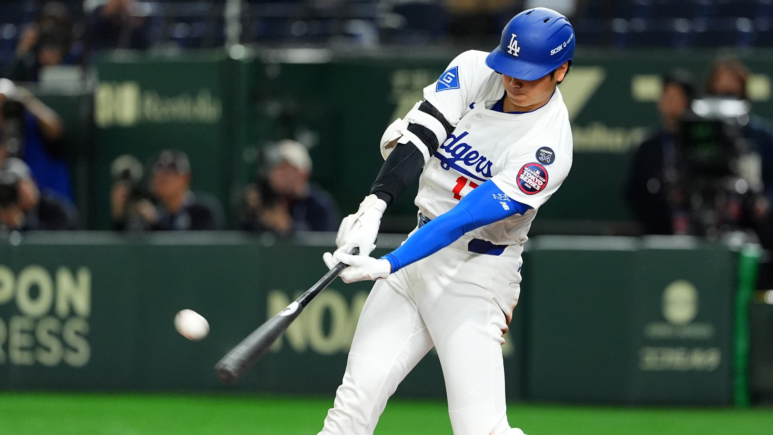 Shohei Ohtani connects for a home run