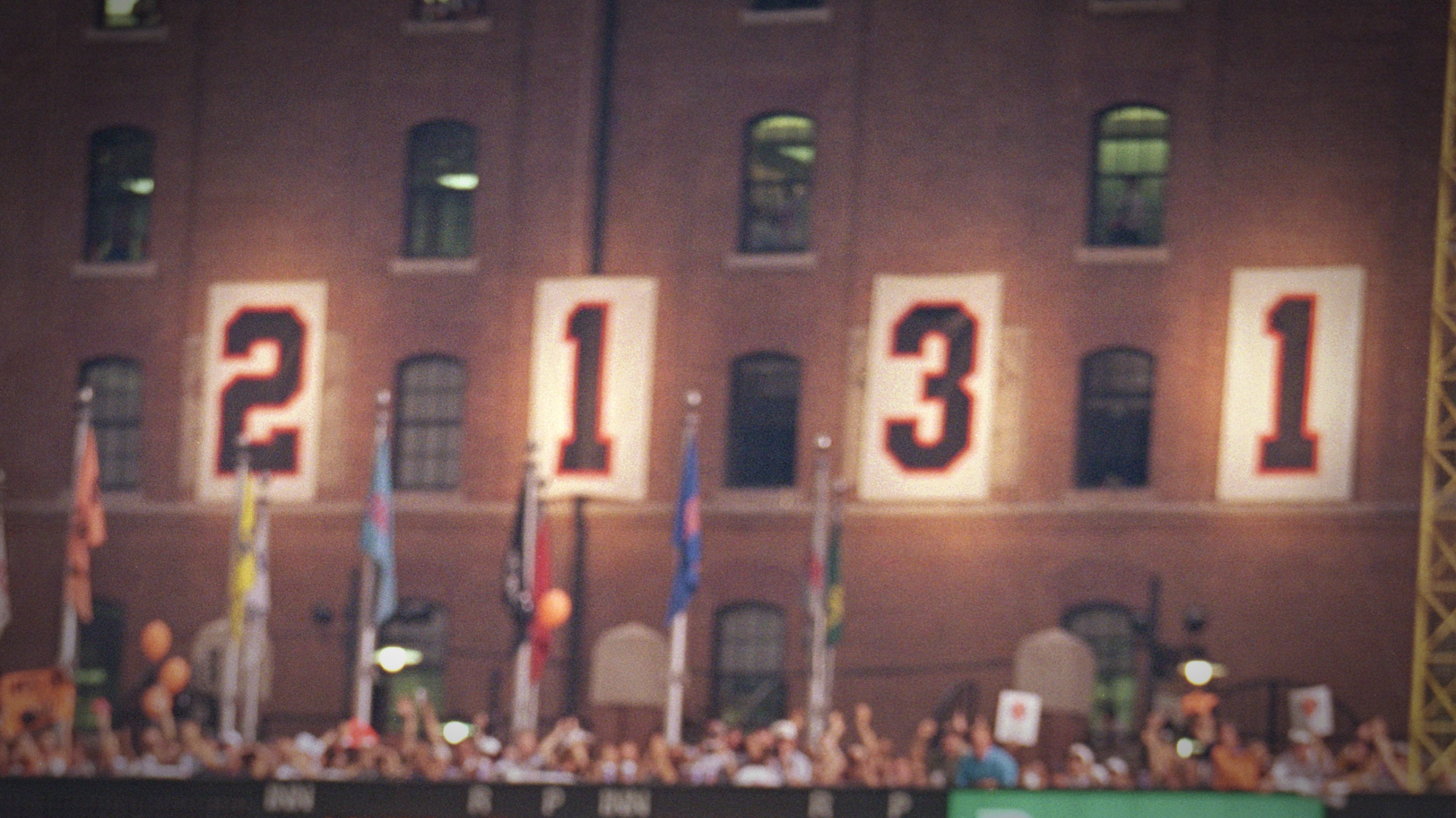 2,131 banners on the Camden Yards warehouse