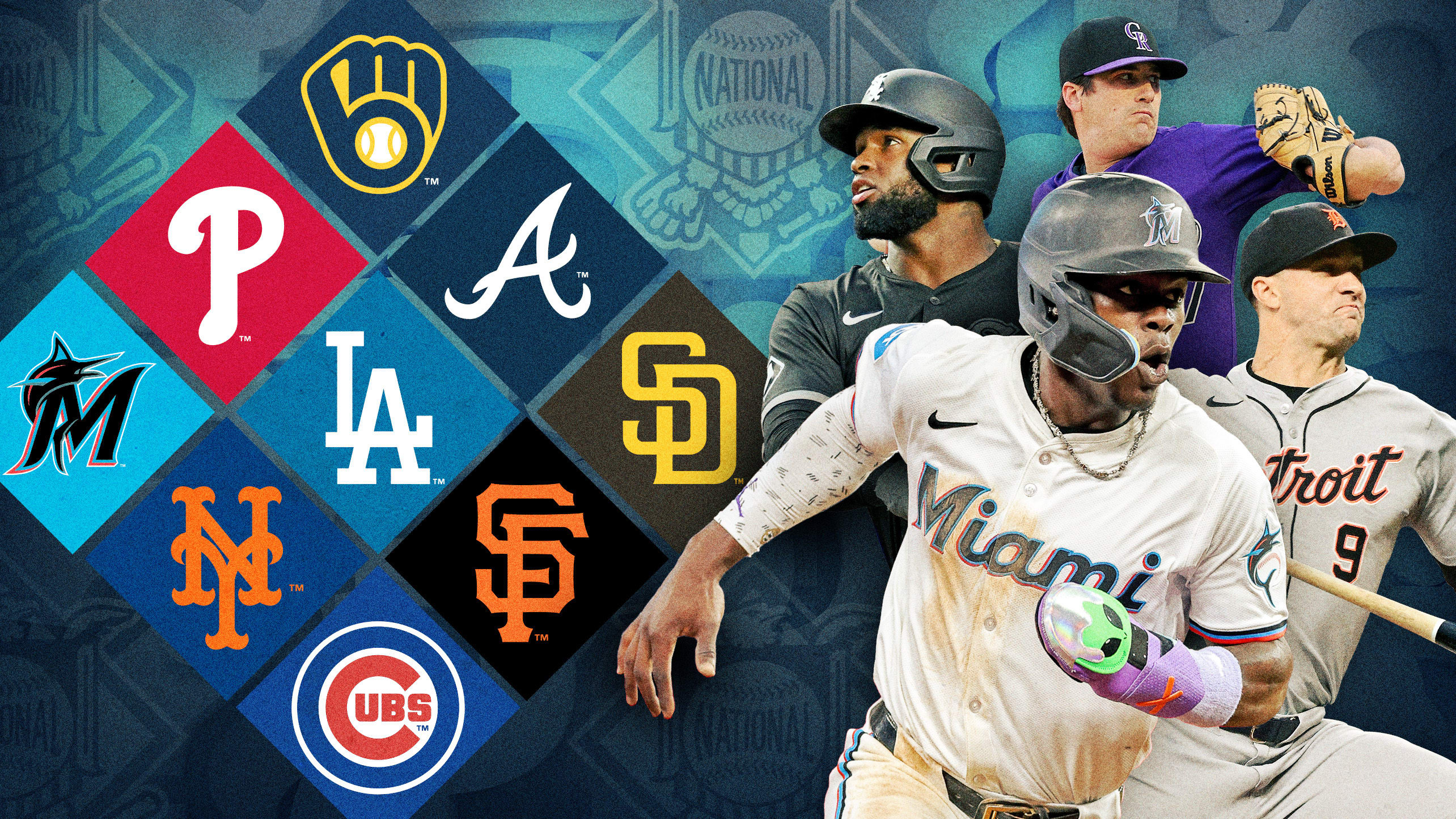 Luis Robert Jr., Cal Quantrill, Jazz Chisholm Jr. and Jack Flaherty