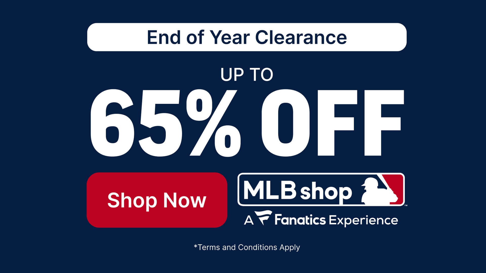 Ad for MLB Shop clearance sale