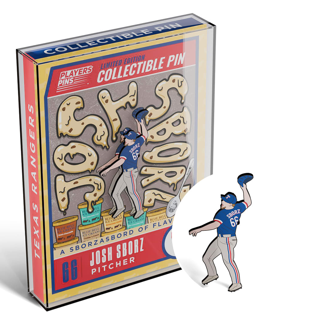 Each numbered pin will come in premium baseball card style packaging, a unique collectible. Only a limited number will be available, get yours now!

if you are trying to purchase in the MLB Ballpark app, be sure to purchase your Theme/Community Night ticket from rangers.com/themenights.