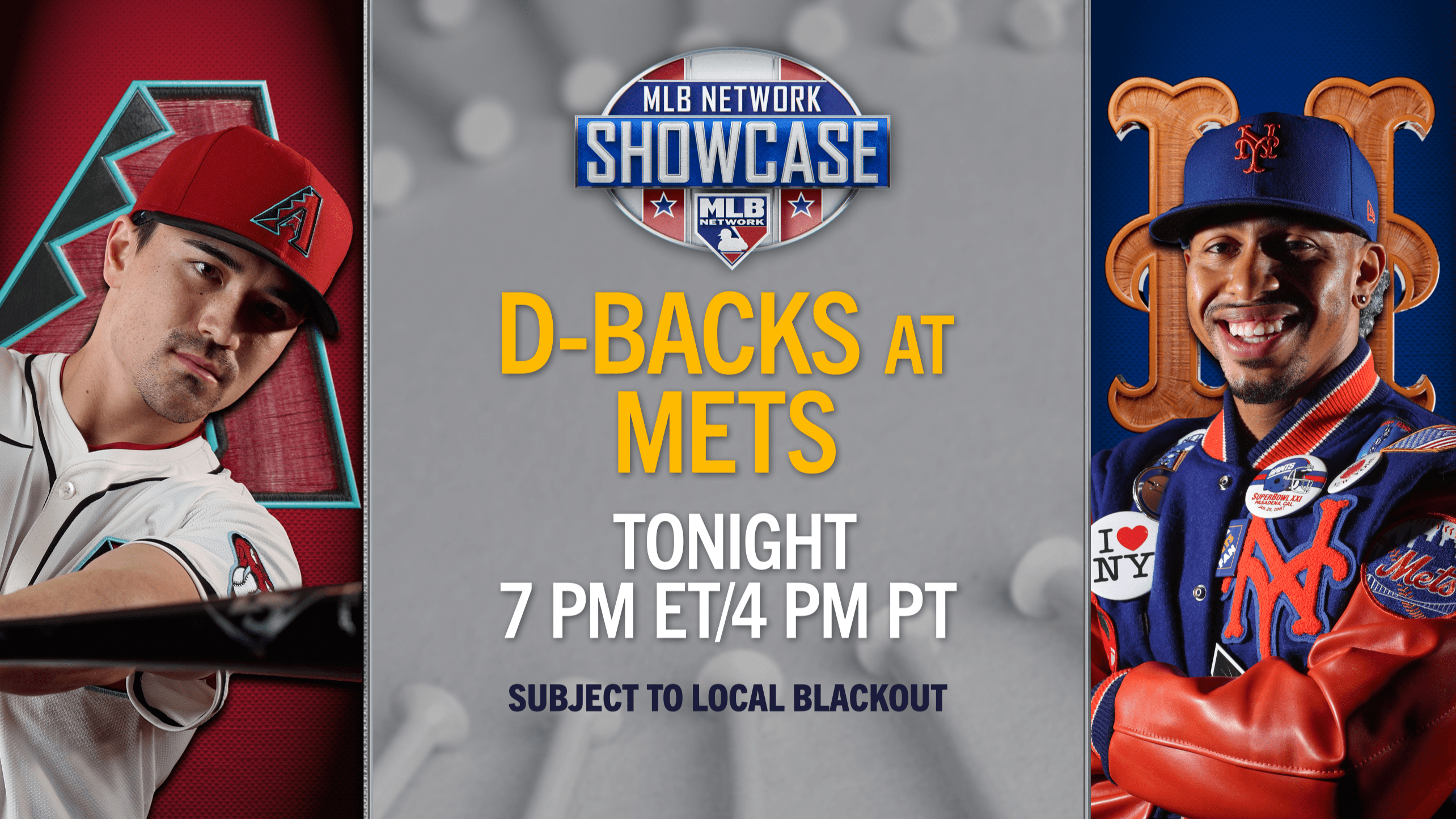 MLB Network Showcase features Corbin Carroll's Diamondbacks in New York against Francisco Lindor's Mets tonight at 7 p.m. ET/4 p.m. PT