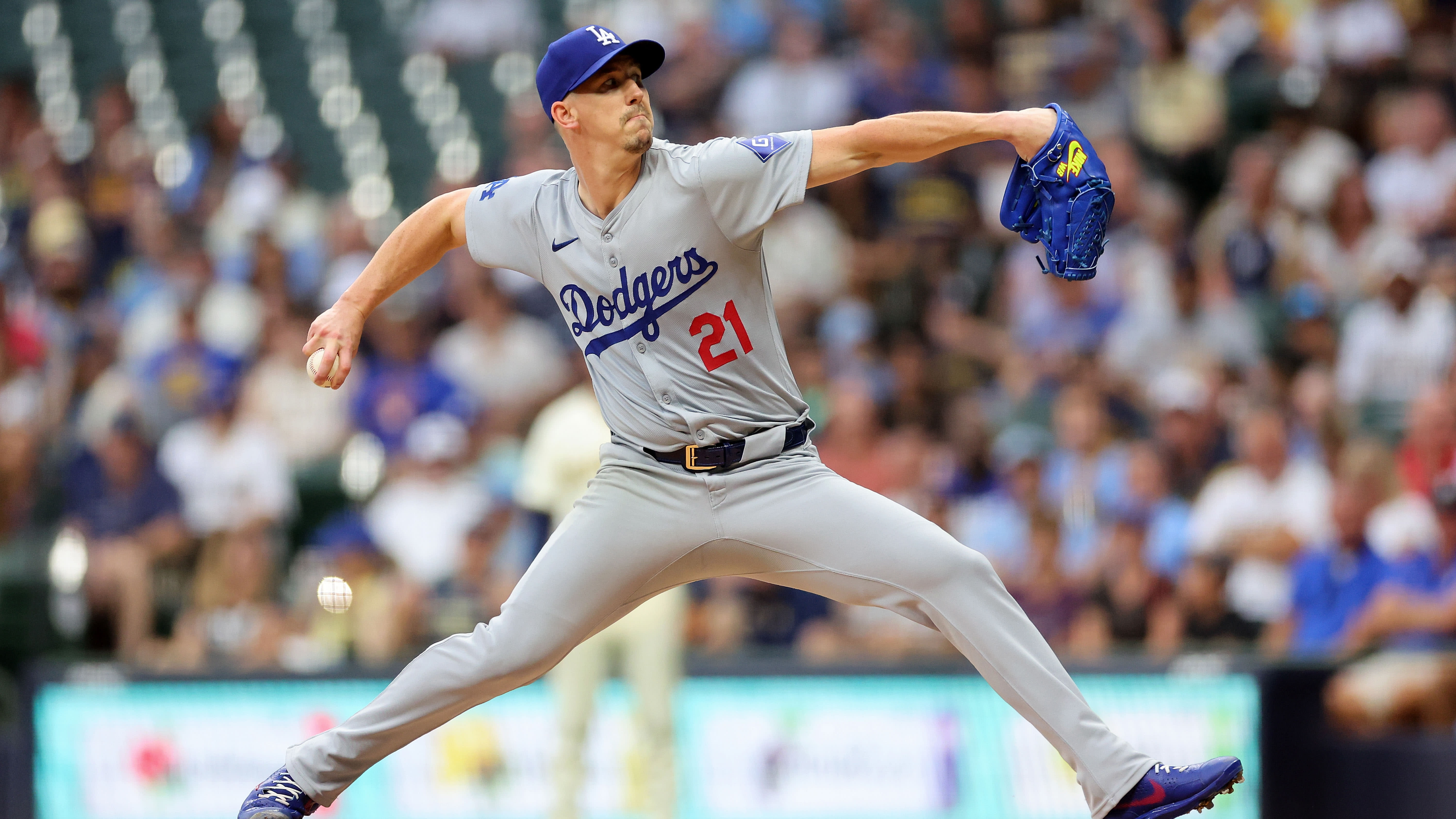 Walker Buehler delivers a pitch