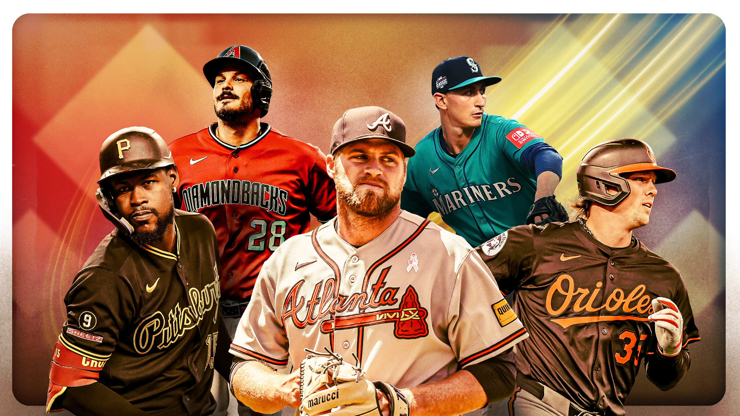 Oneil Cruz, Nolan Arenado, Bryce Elder, George Kirby and Adley Rutschman