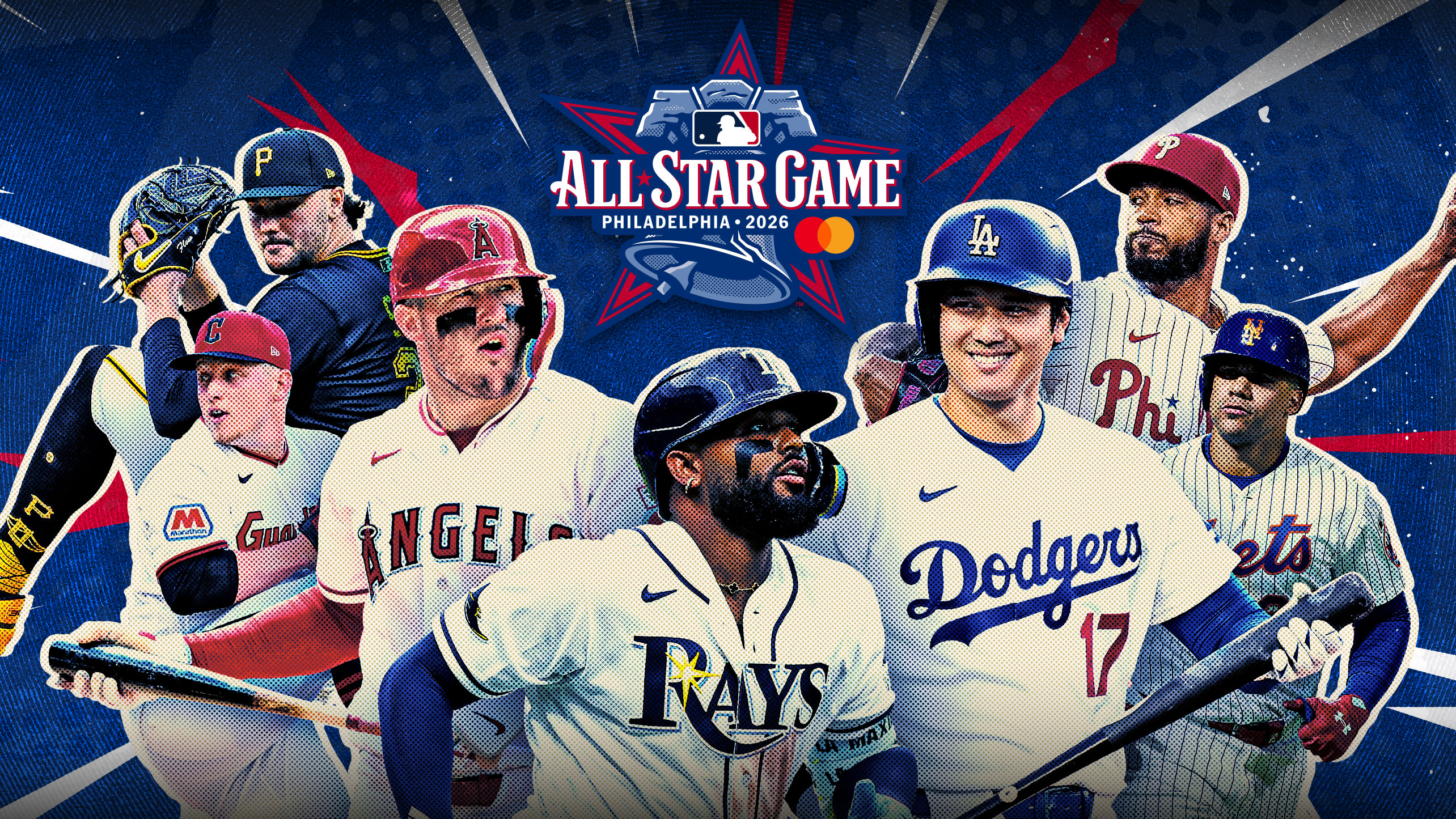 Parker Messick, Paul Skenes, Mike Trout, Junior Caminero, Shohei Ohtani, Cristopher Sánchez and Juan Soto