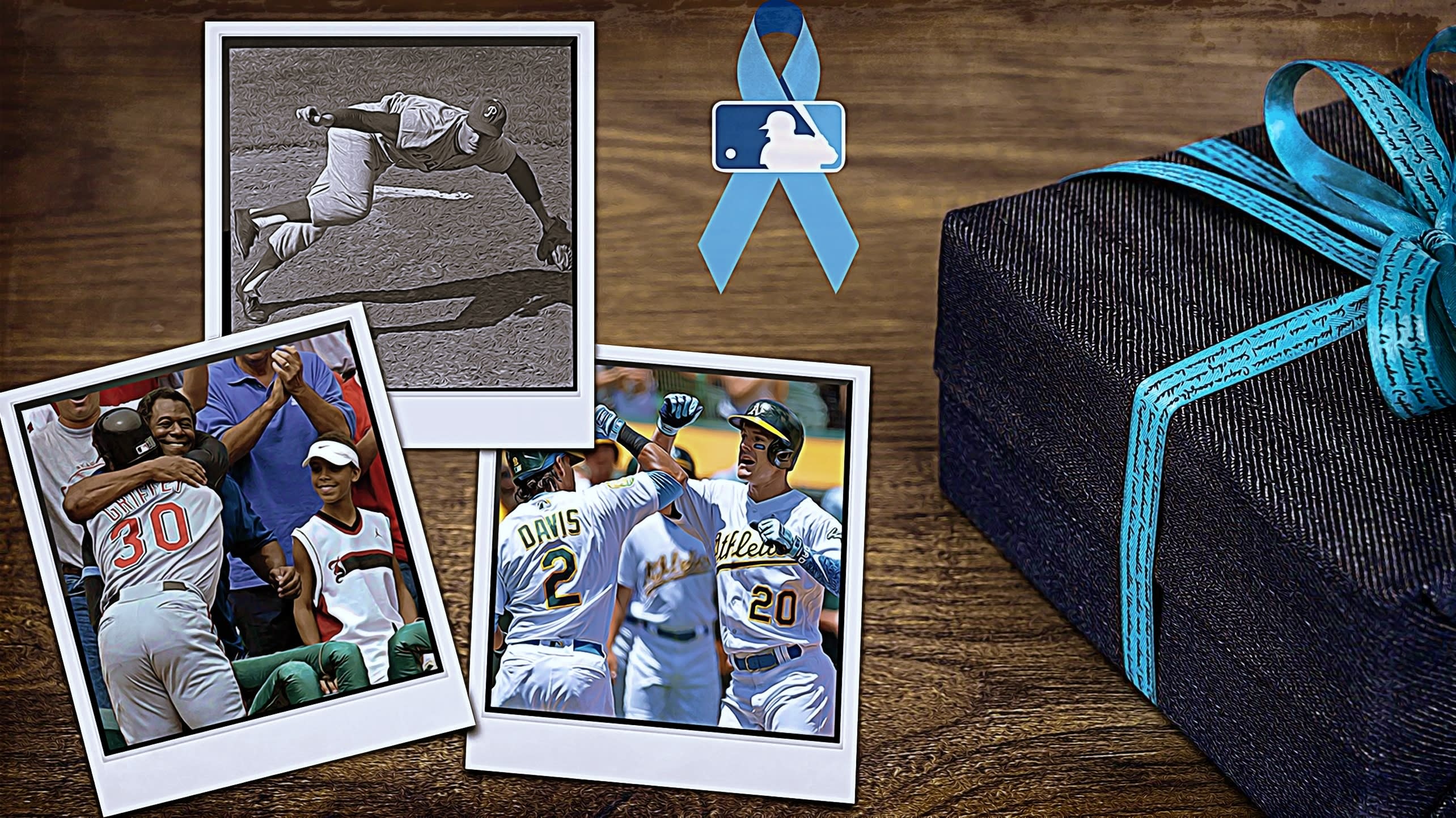 Polaroid images of three memorable Father's Day moments