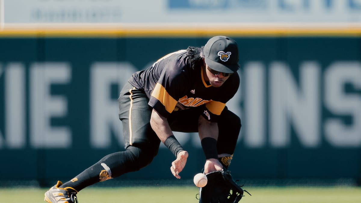 Alabama State's Devin Chandler fields a ground ball in the Andre Dawson Classic