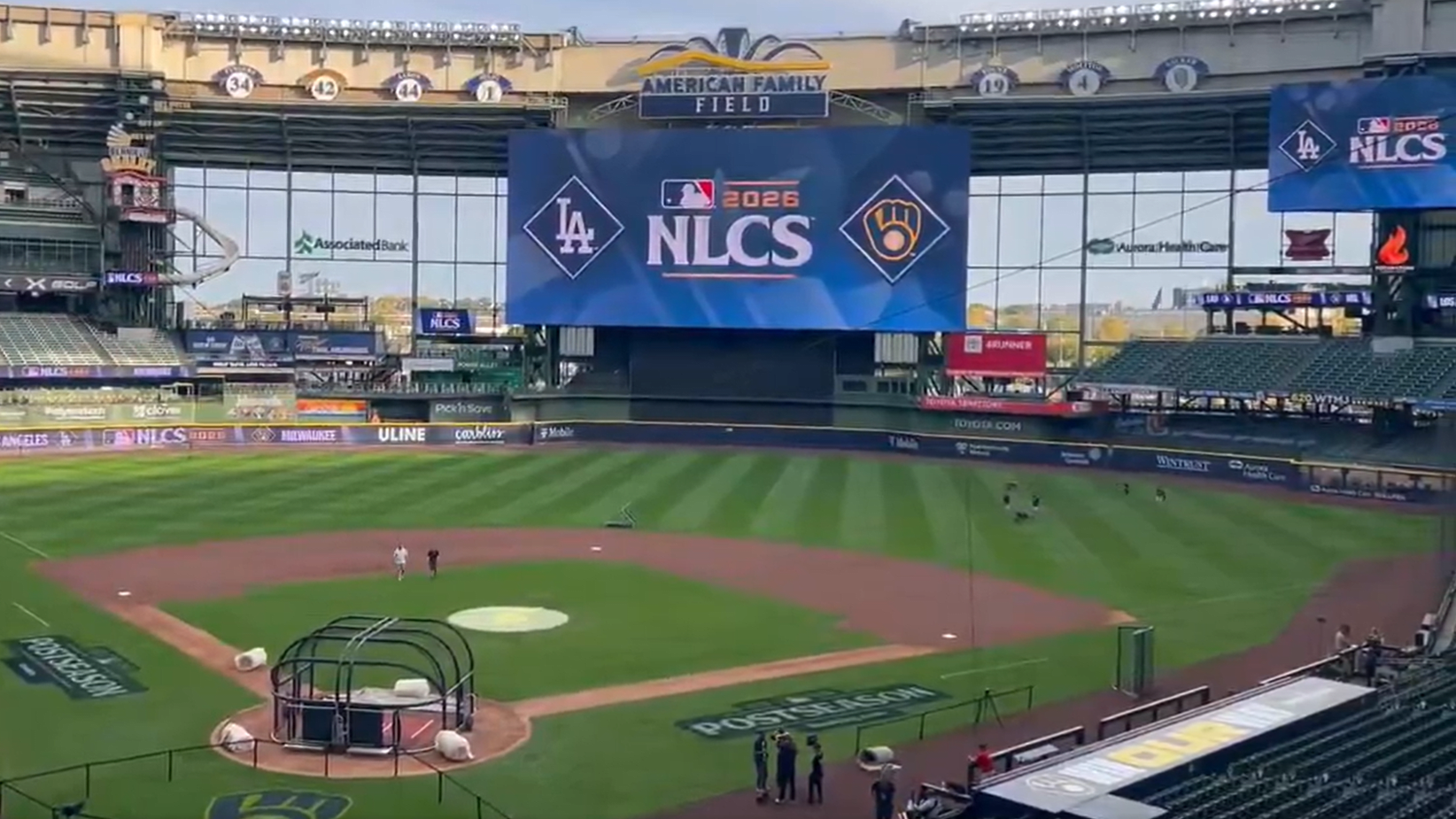 A view of American Family Field during the workout day