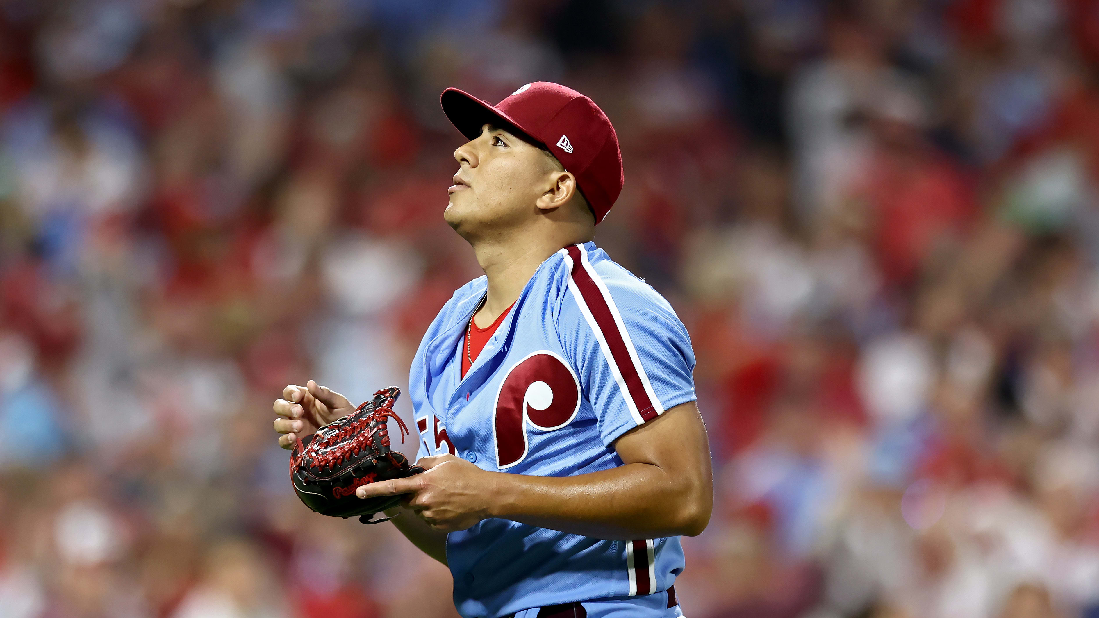 Ranger Suárez walks off the mound