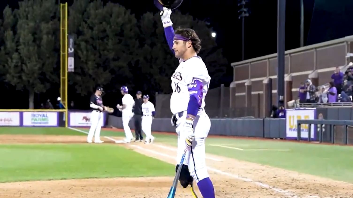 Parker Byrd acknowledges the crowd