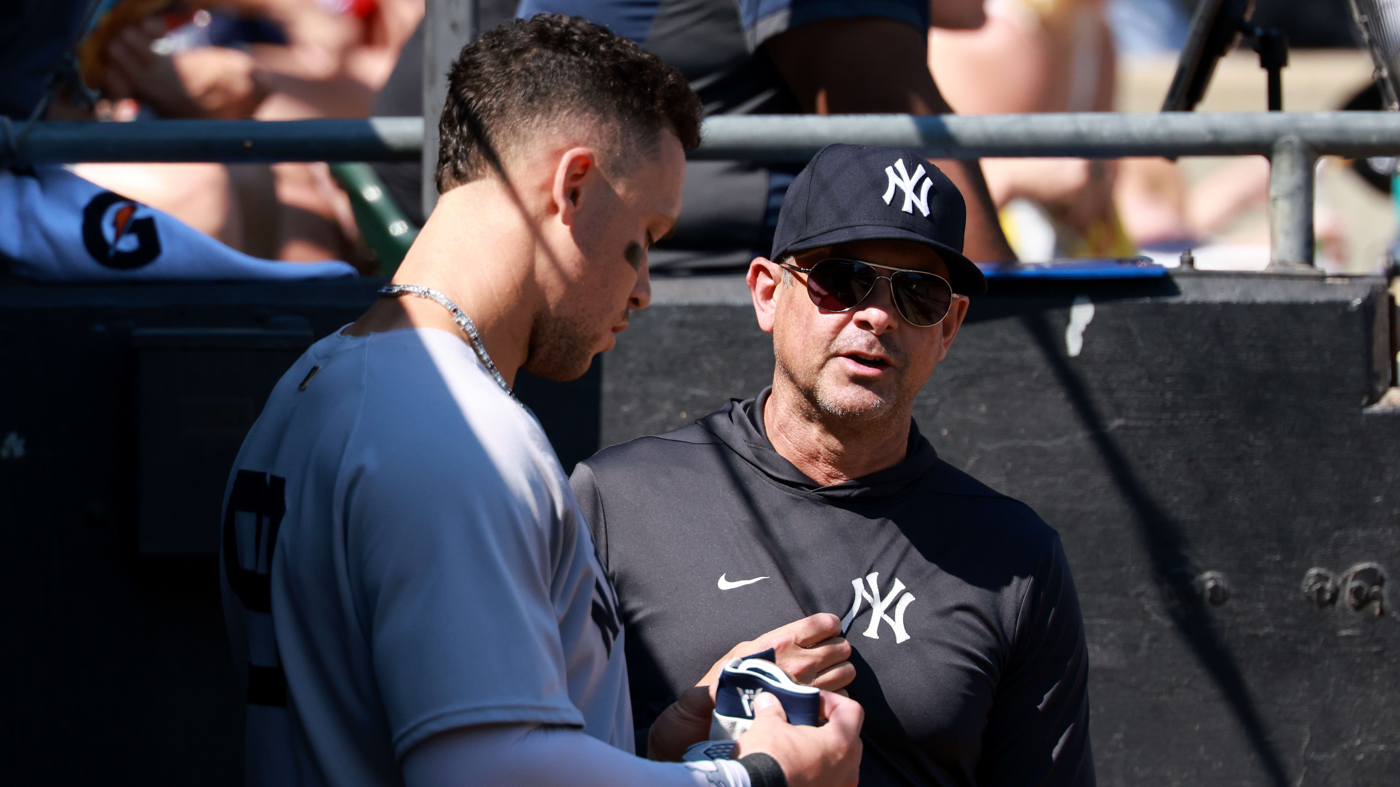 Aaron Judge and Aaron Boone