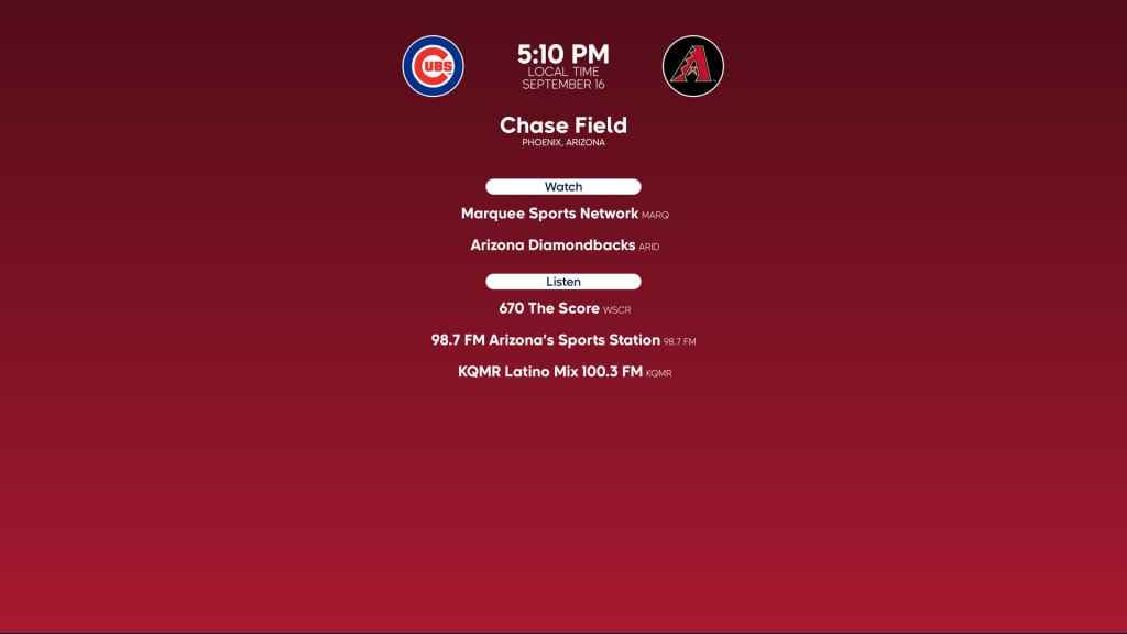 Chicago Cubs vs. Arizona Diamondbacks preview, Friday 7/16, 8:40