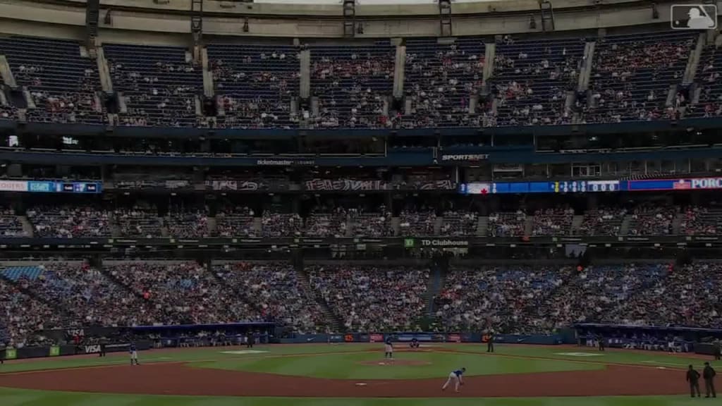 Josh Allen takes batting practice at Rogers Centre