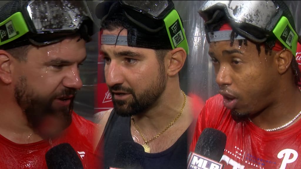 Philadelphia Phillies rocking out to clubhouse anthem 'Dancing on