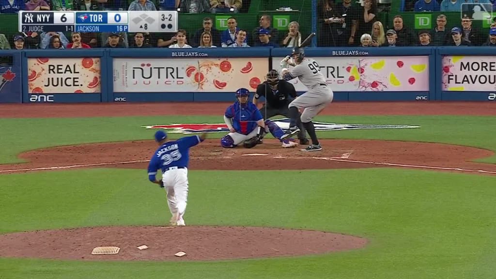 Blue Jays on Judge's at-bat