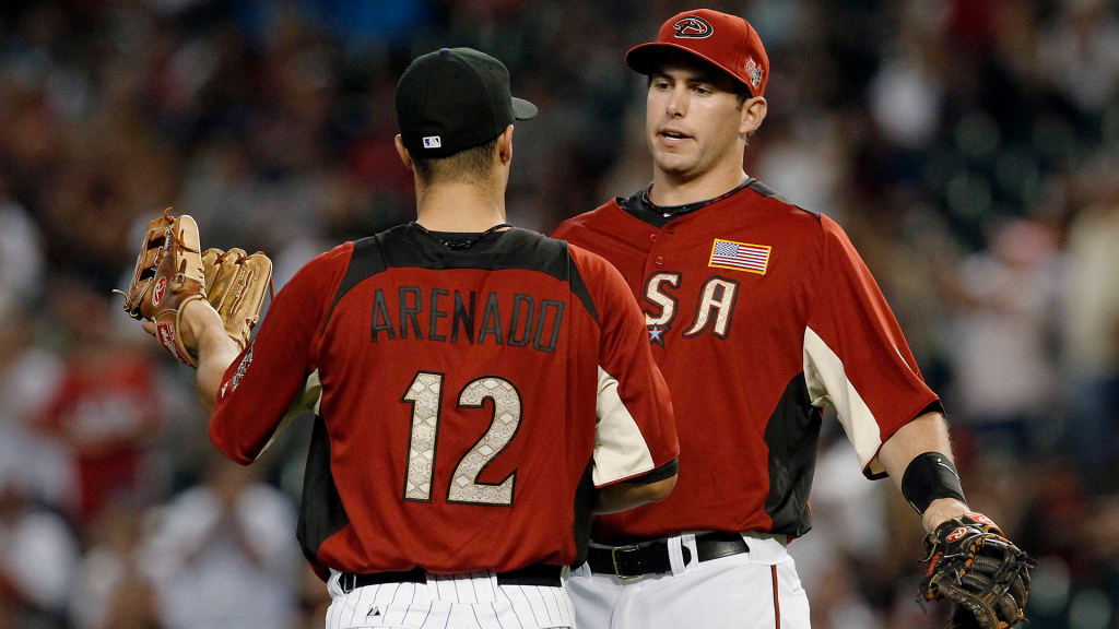 Nolan Arenado and Paul Goldschmidt play together for Team USA in the MLB All-Star Futures game in 2011