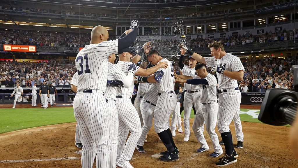 Judge’s superb season has seen him produce home runs of nearly every kind. After delivering his first career walk-off homer in May, he hit his third in July to give the Yankees a 1-0 win over Kansas City. In that same game, the slugging outfielder also reached double-digit steals for the first time in his career -- yet another measure of Judge’s terrific all-around MVP-caliber campaign.