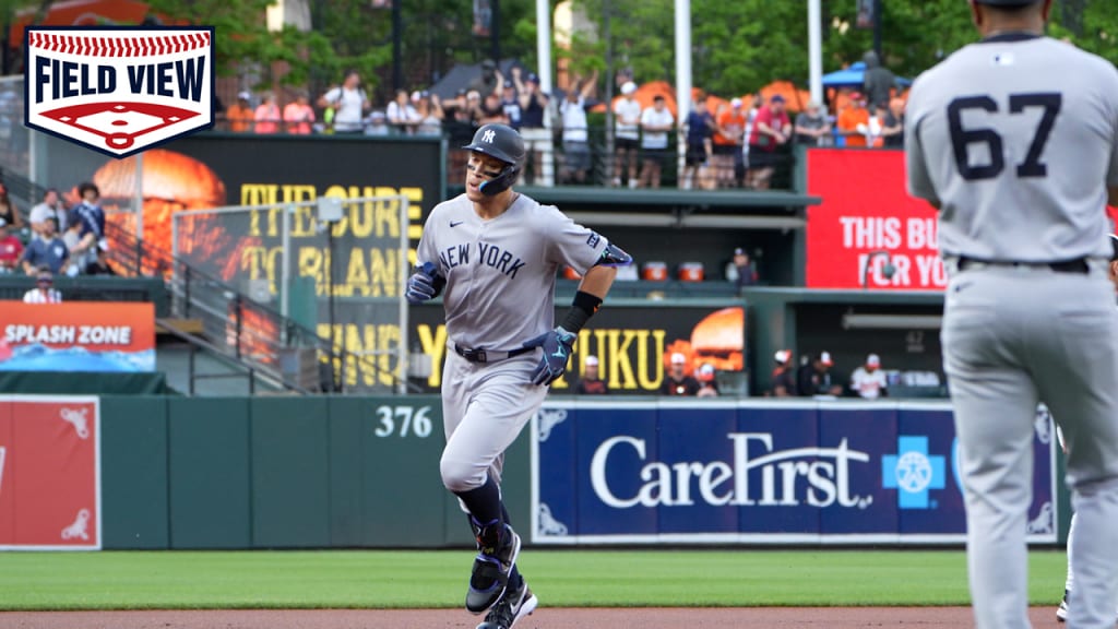 Field view of Aaron Judge's 10th home run of 2025