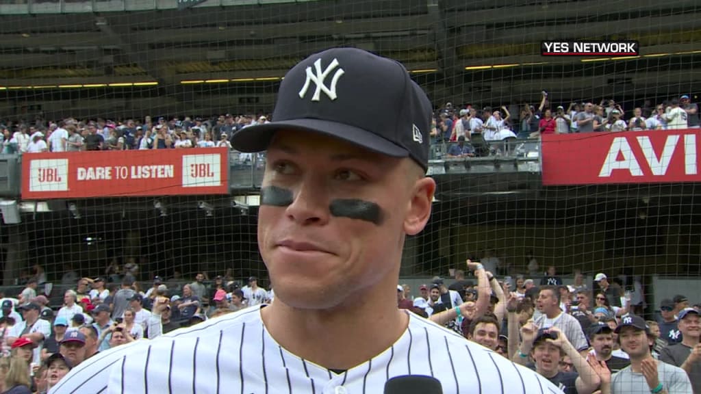 Judge reacts to his two-HR game