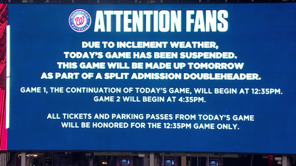 Mets-Nationals game suspended in 3rd inning after nearly 4-hour