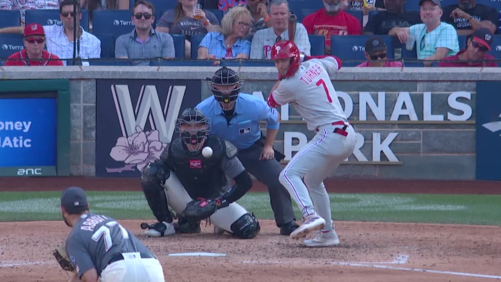 TIED NO MORE! Trea Turner sends one into the night for the lead