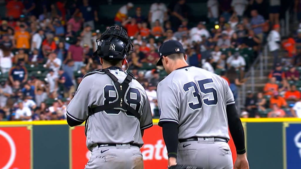 WATCH: Yankees prospect Jasson Dominguez homers in first career plate  appearance in MLB 