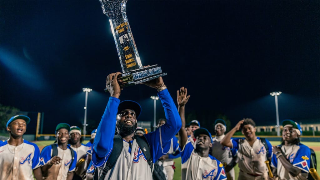 Atlanta Braves RBI 18U wins the 2026 Nike RBI Senior Baseball World Series at Jackie Robinson Training Complex on Thursday in Vero Beach, Fla. (Photo by Jared Blais/MLB Photos via Getty Images)