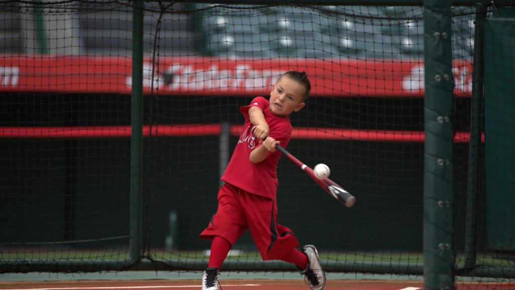 Brady Ebel showing off his lefty swing as a kid.