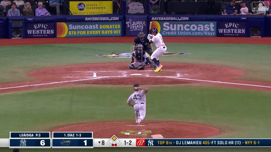 Brosseau homer off Chapman lifts Rays over Yanks, into ALCS
