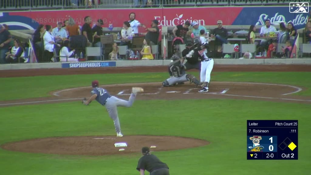 Robinson's first Double-A homer 