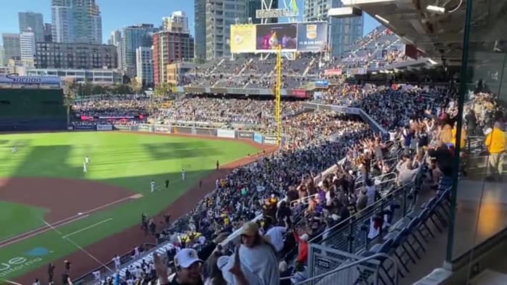 San Diego Padres fans gear up before game 3 at Petco Park