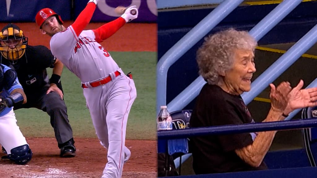 Angels' Taylor Ward homered during grandma's live interview