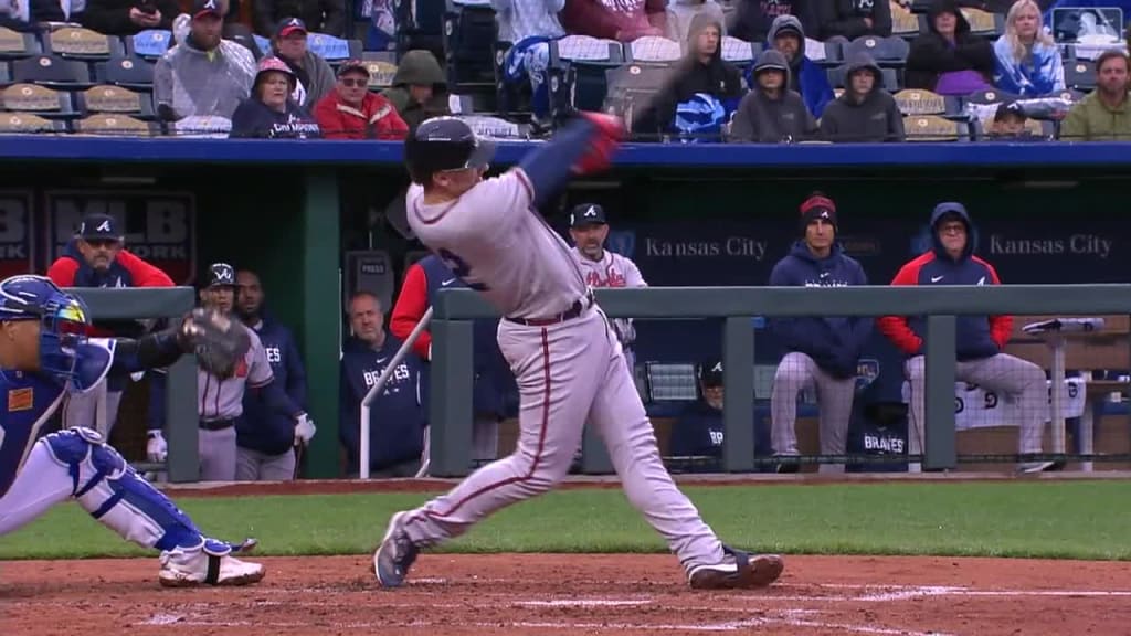 Sean Murphy of the Atlanta Braves hits a RBI double in the first