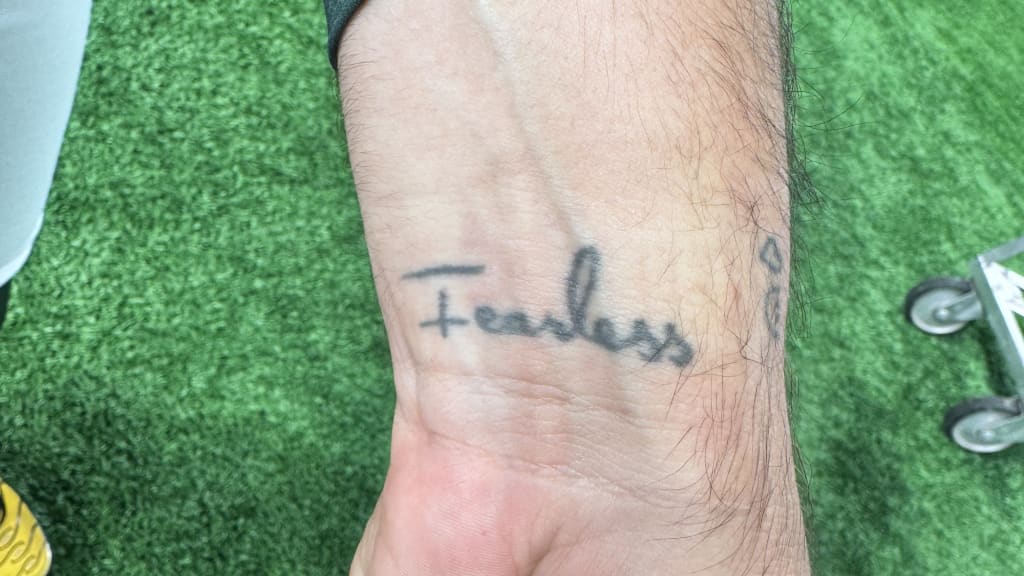 Todd Van Steensel's "Fearless" tattoo.