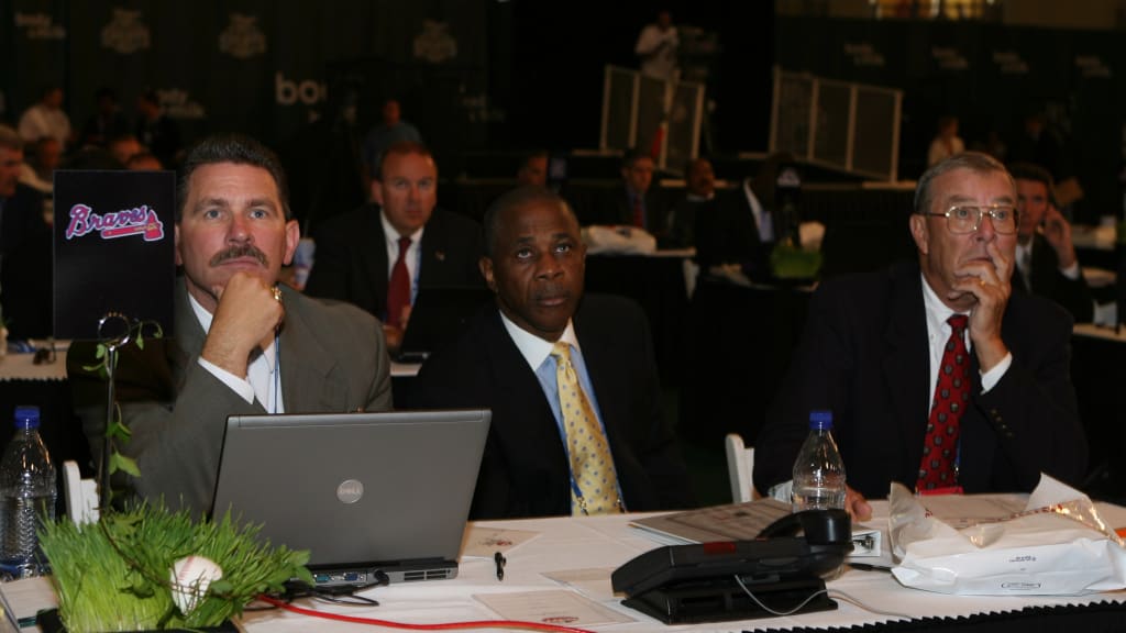 Paul Snyder, Ralph Garr and Kurt Kemp during the 2007 MLB Draft.