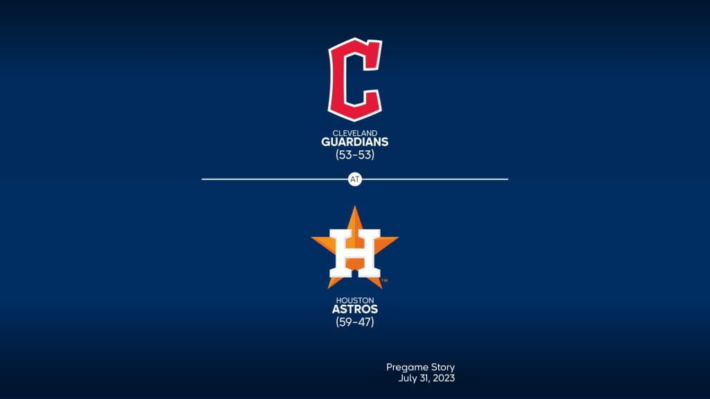 Cleveland Guardians, Houston Astros starting lineups for July 31