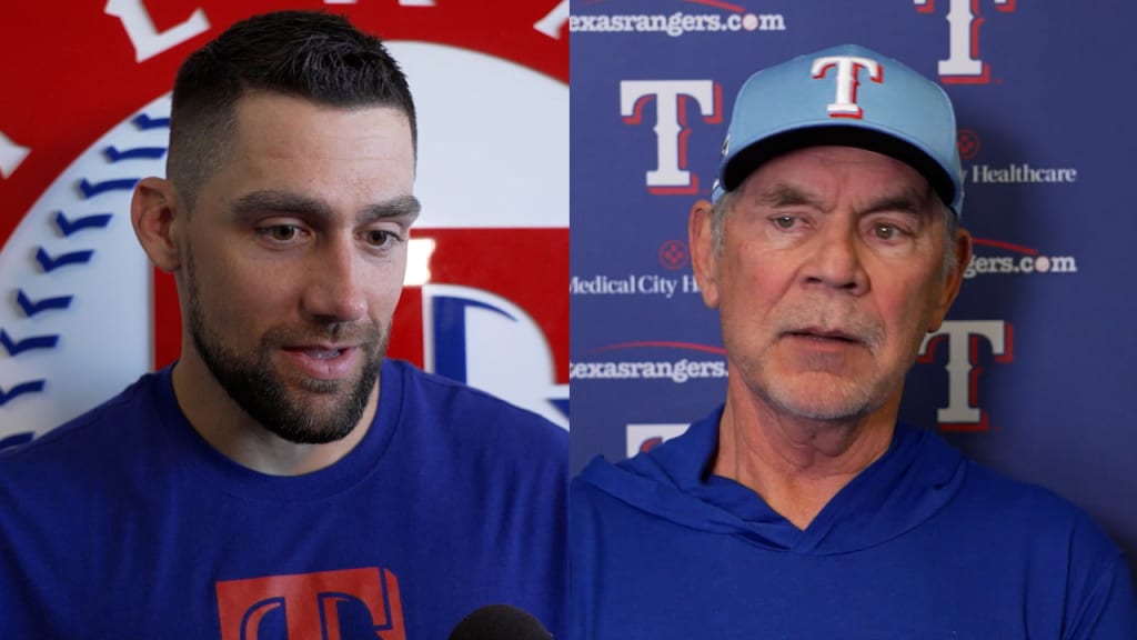 Bruce Bochy, Nathan Eovaldi on Spring Training opener