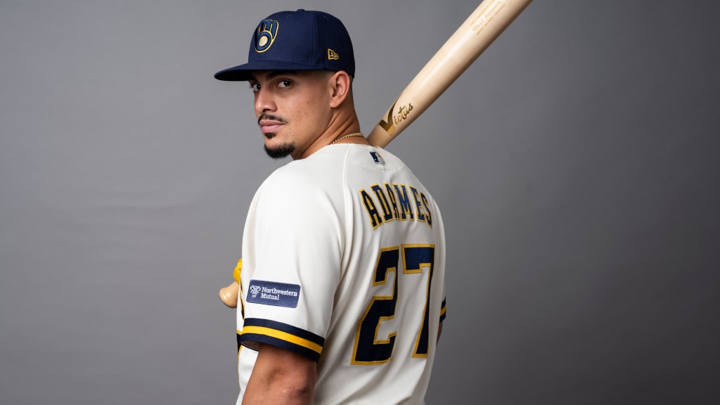 Willy Adames sports the new jersey sleeve patch.