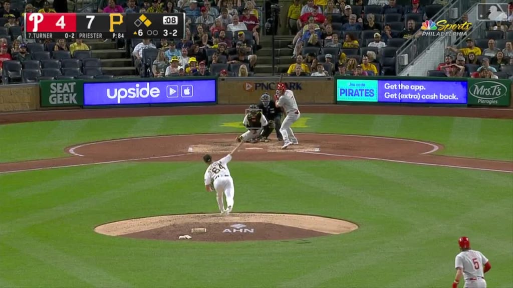 Trea Turner draws a walk