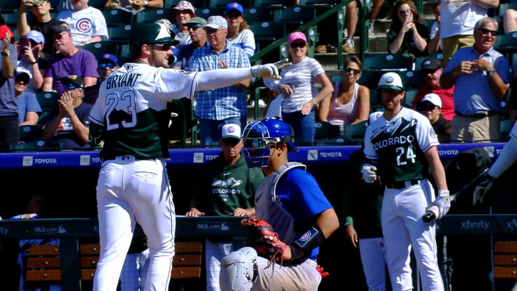 Kris Bryant hits one of the Rockies' four homers in a 7-3 win over